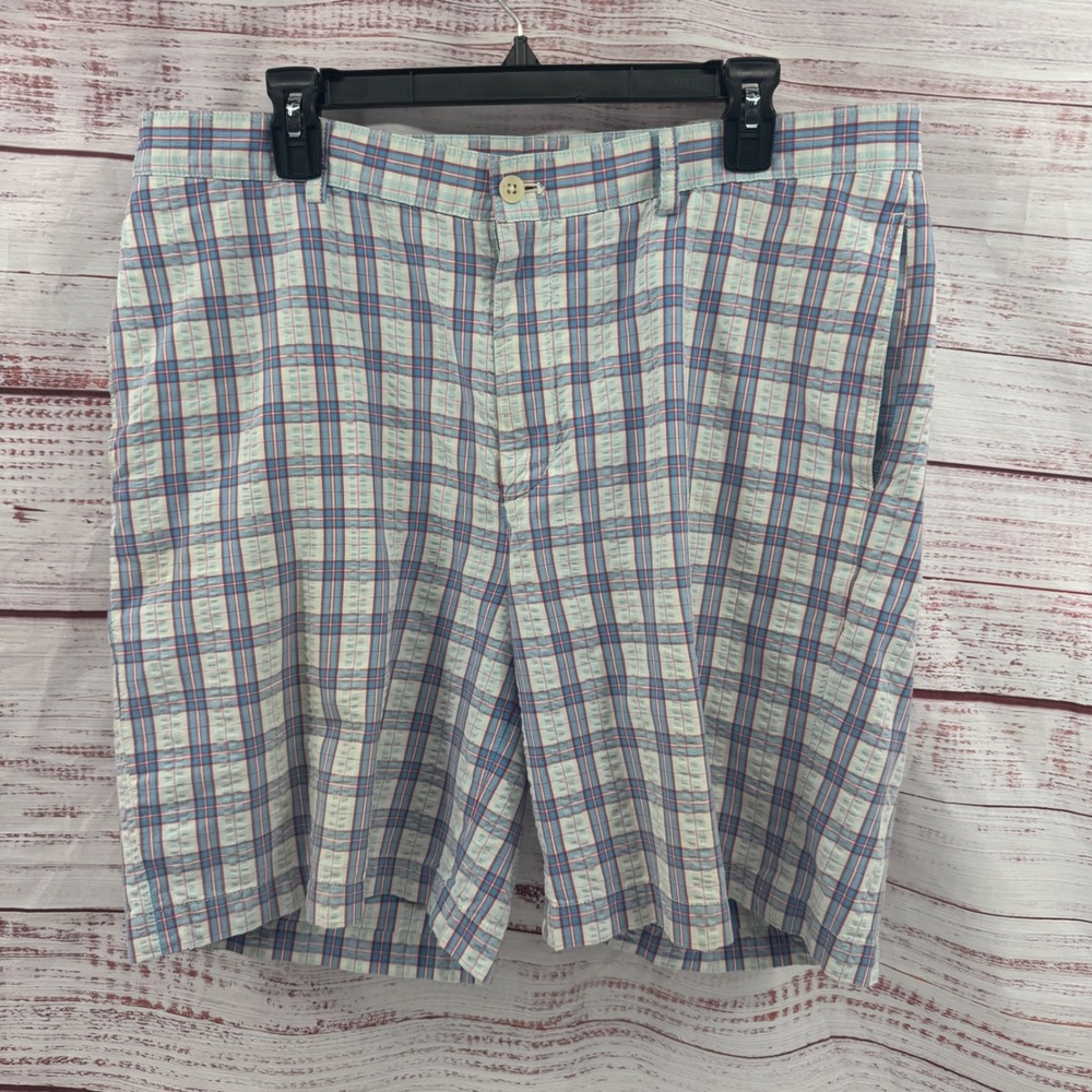 Vineyard Vines Shorts Mens Size 36 Plaid Preppy Casual‎ Golf Flat Front
